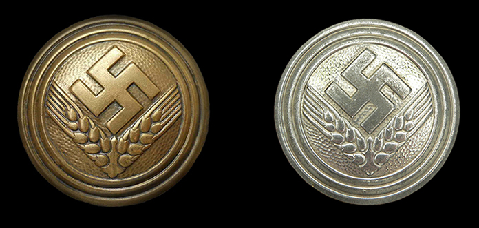 Ribbed border rank brooch